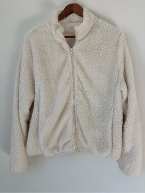Cozy Cream Sherpa Full-Zip Jacket
